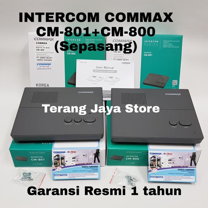 INTERCOM COMMAX CM-801 + CM-800 (2 PCS) INTERCOM COMMAX CM801 + CM800-Shelishop13 Harga 860,000 rupiah*Gratis Ongkir