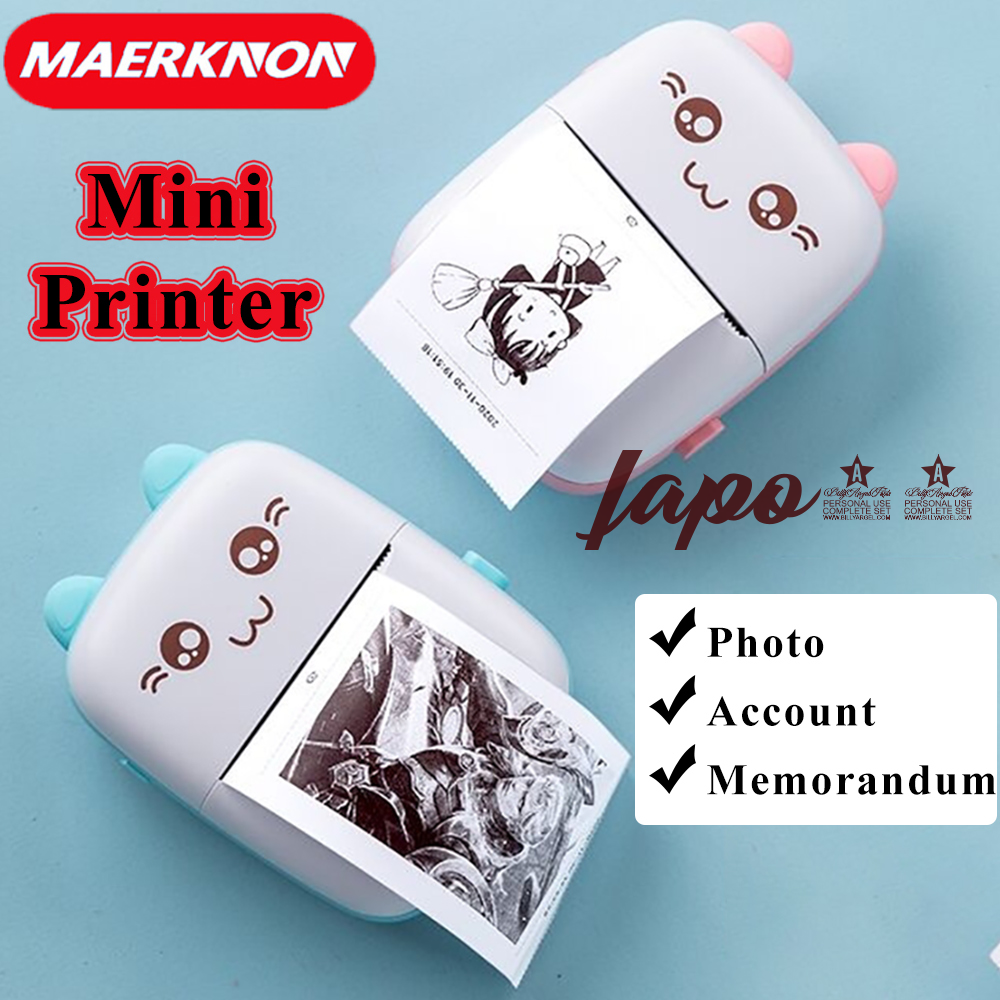 [Fapo] Máy in nhỏ xách tay Máy in nhiệt ảnh Lable in túi máy in 57mm in không dây BT 200DPI Máy in IOS Android