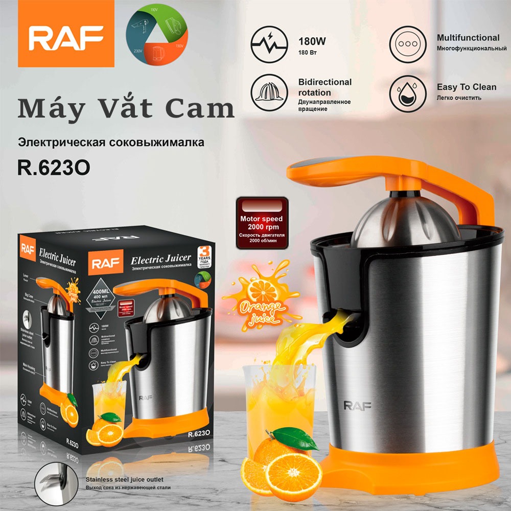 Máy ép cam , Máy vắt cam , Máy vắt cam tự động RAF R623 ép nước cam bưởi C129