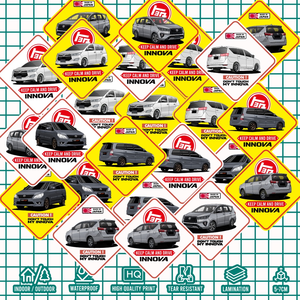 KRMK STICKER PACK TOYOTA KIJANG INNOVA REBORN BARONG Harga 20,000 rupiah*Gratis Ongkir