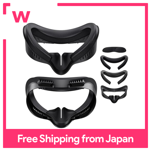 Yipuvr đệm mặt PU mềm Pad Quest 3 S phụ kiện tương thích, khung giao diện khuôn mặt thoáng khí, chống mồ hôi, chống rò rỉ có thể tháo rời, bao gồm ống kính
