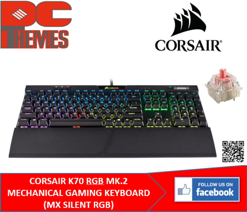 CORSAIR K70 RGB MK.2 LOW PROFILE GAMING KEYBOARD (SPEED / BLUE ) SWITCH Singapore