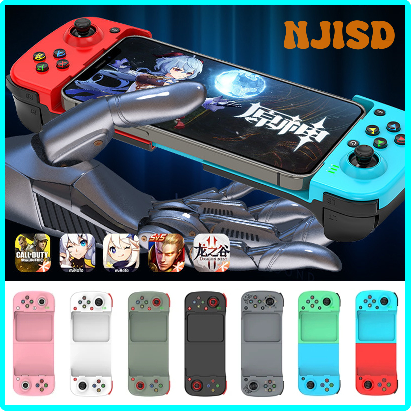 NJISD D3 Retractable Mobile Phone Gamepad for PUBG PS4 Switch PC Bluetooth 5.0 Wireless Game Controller Joystick 400mAh Long endurance RFLKS ราคา  927 บาท*ส่งฟรี