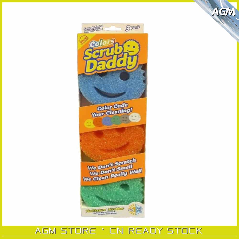 Scrub Daddy Colors Sponge Scrubber Multipack Dish Sponges for Washing Up Text Cleaning Toolser