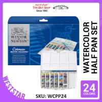 [Weststar TAS] Winsor & Newton Cotman Watercolour Set  Half An Watercolor Set| 24 Half Pan