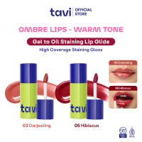 TAVI Gel to Oil Staining Lip Glide 4g - Lip Tint Lip Glide Lip Oil Pigmented Melembabkan Cocok untuk Semua Undertone