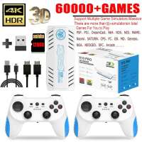 X10 PRO คอนโซลเกมย้อนยุคไร้สาย - เกมมากกว่า 50000 เกม 4K HDMI Plug Play พร้อมตัวควบคุม 2 ตัว