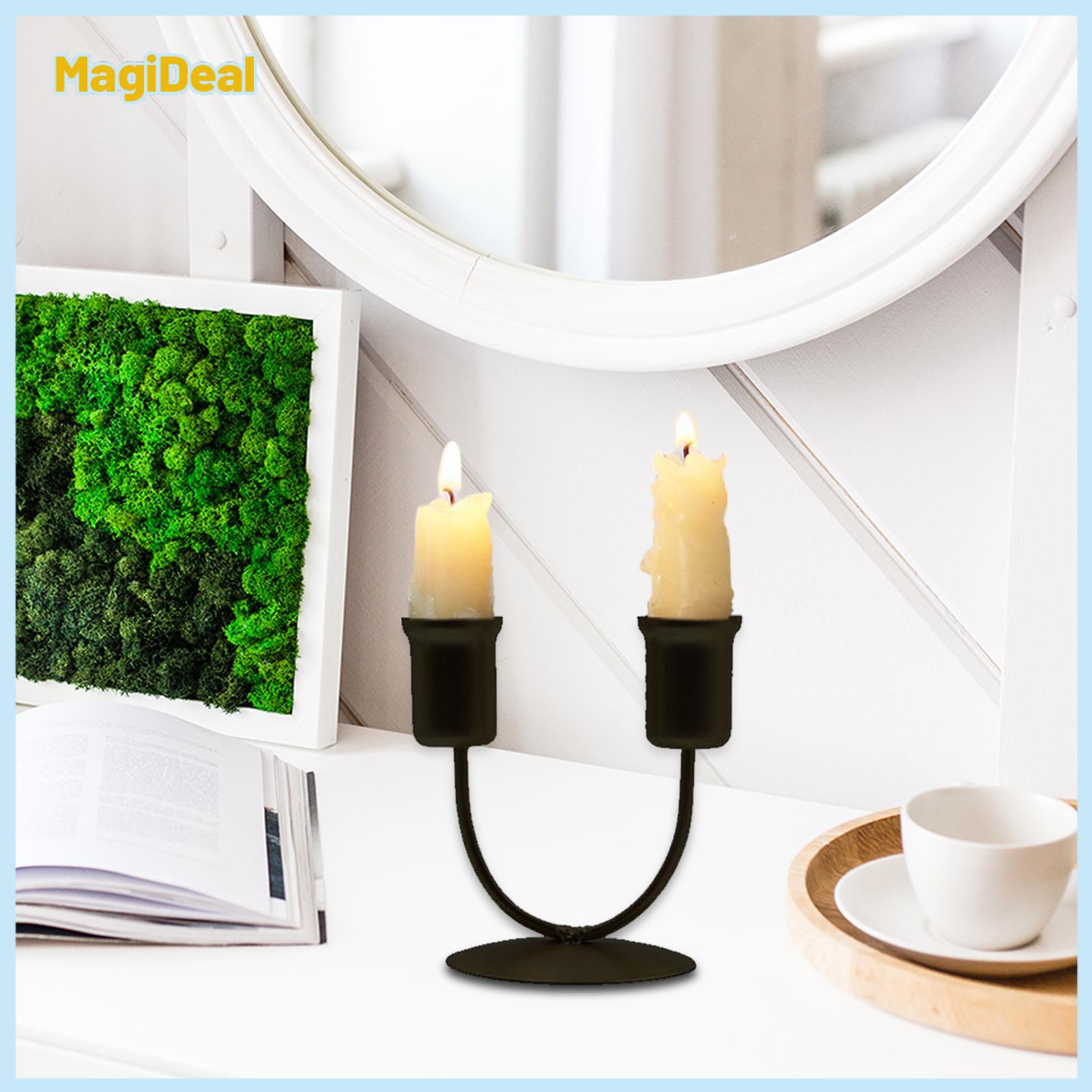 MagiDeal Metal Candle Holder 2 Arm Candlestick Holder for Party Living Room Fireplace ราคา 1,957 บาท*ส่งฟรี