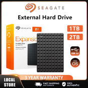 Seagate 1TB/2TB USB 3.0 External Hard Drive for PC/Mac