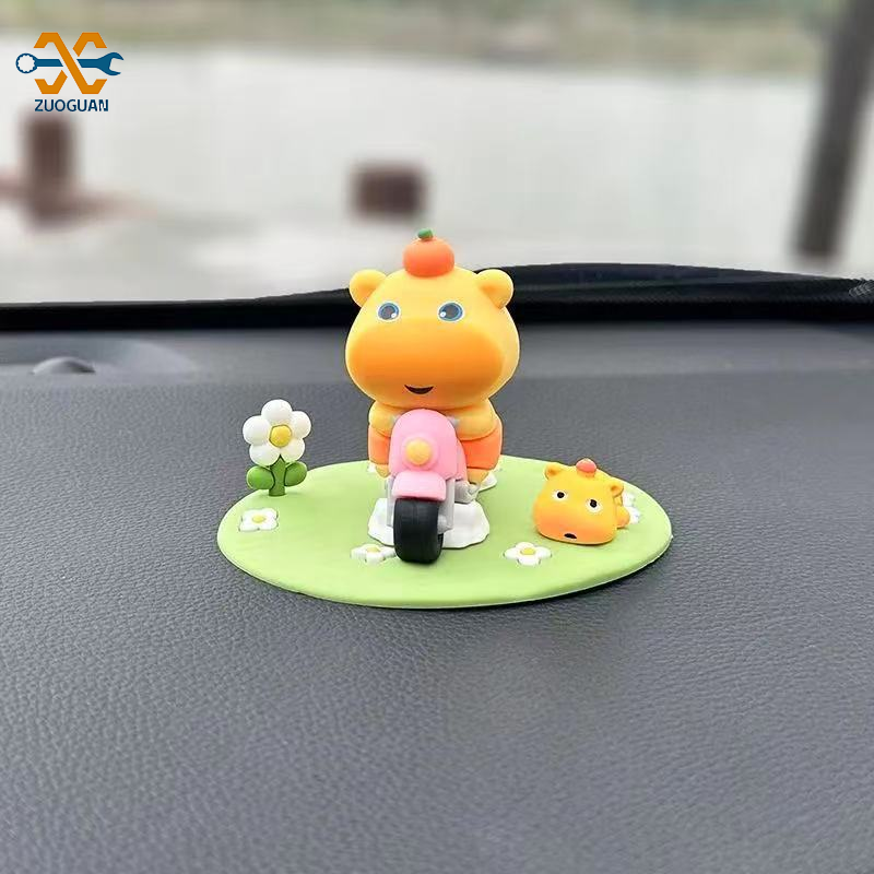 ZUOGUAN Cute Cartoon Capybara Riding Scooter Car Dashboard Ornament Decorative Figurine for Car Interior ราคา 53 บาท*ส่งฟรี