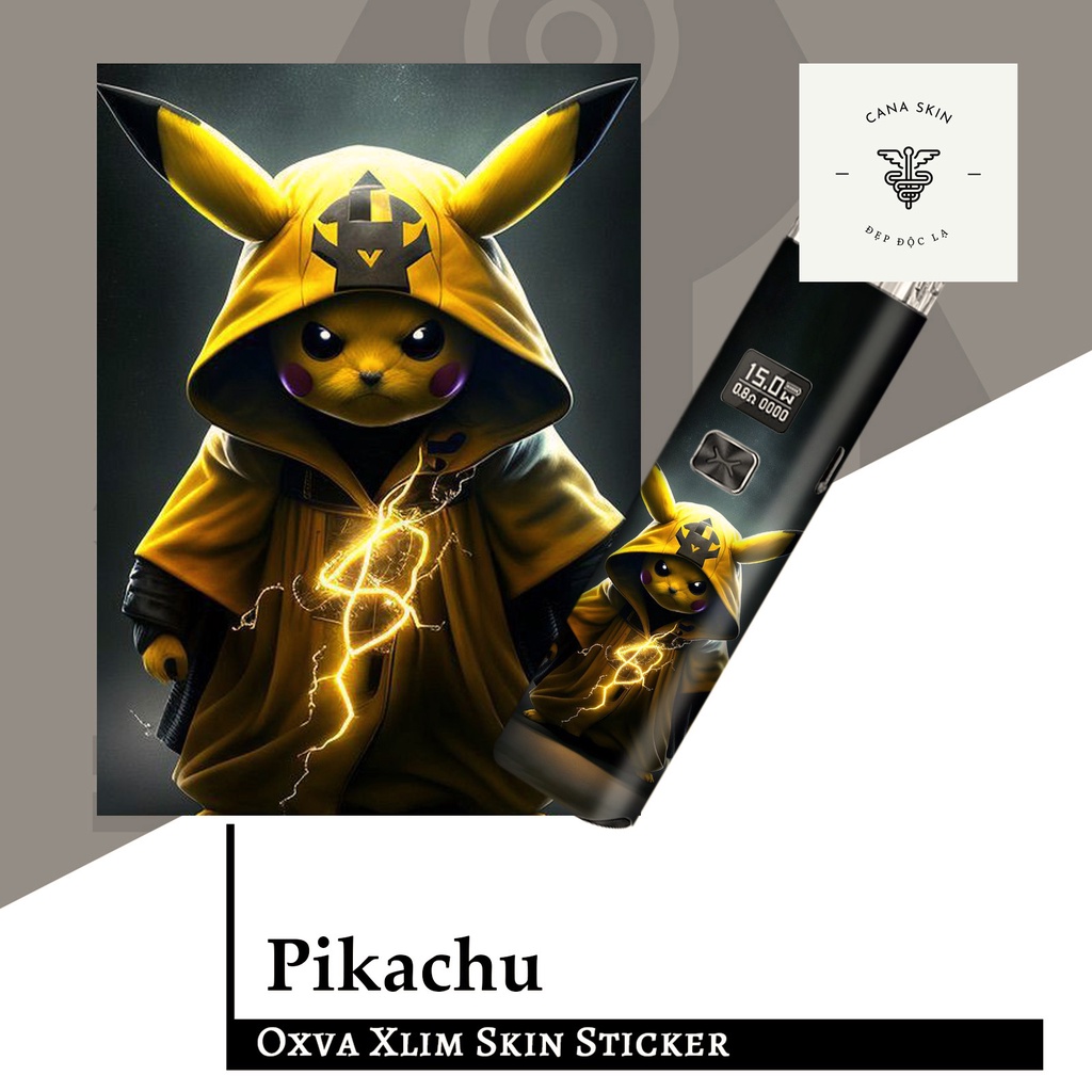 Miếng dán skin xlim v2/xlim SE / favostix / Xlim Pro / feelin in hình Pikachu