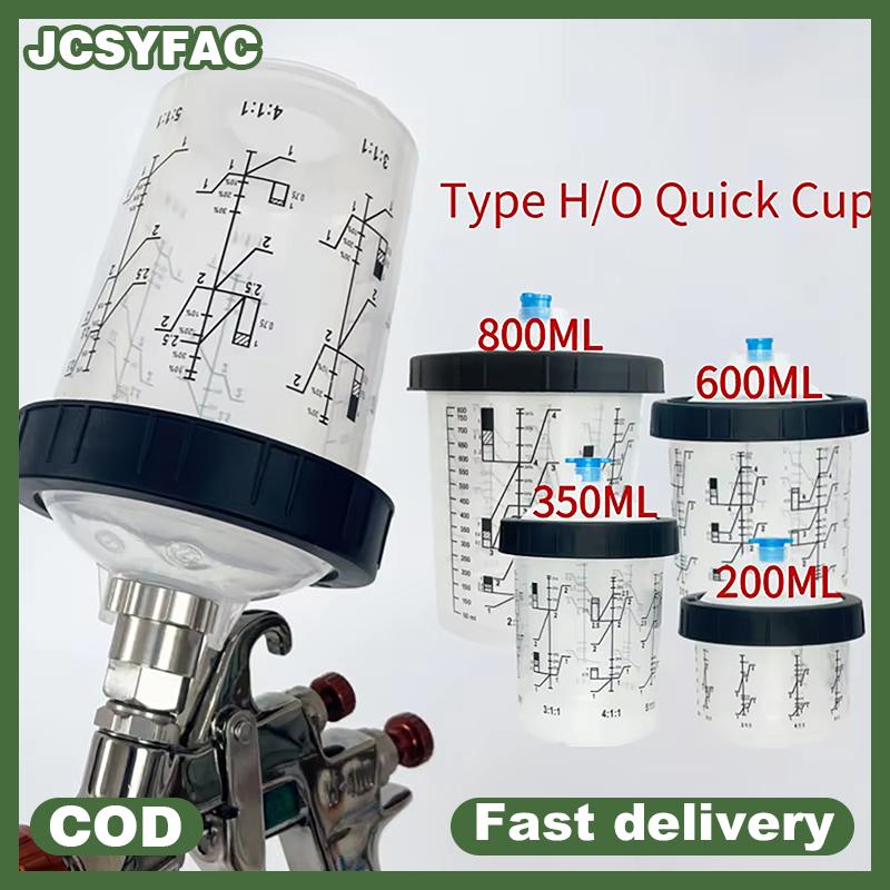 JCSYFAC 1 cái sơn phun cup 180 350 800ml nhựa sơn trộn cup dùng một lần sơn cup phun Nồi loại nhanh chóng cup