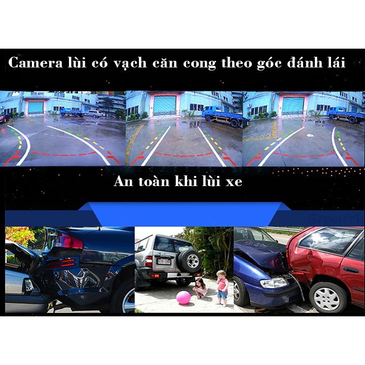 Camera Lùi AHD Vạch Cong Theo Góc Đánh Lái, Cam De AHD 170Độ đánh lái theo vô lăng(Chỉ Dùng Cho Màn Hình Android)