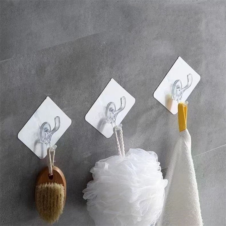 ไม่ต้องเจาะตะขอแขวนเสื้อโปร่งใส ตะขอประตู มีความสามารถในการรับน้ำหนักที่แข็งแกร่ง ตะขอแขวนติดผนัง ตะขออเนกประสงค์ ตะขอก ราคา  5 บาท*ส่งฟรี