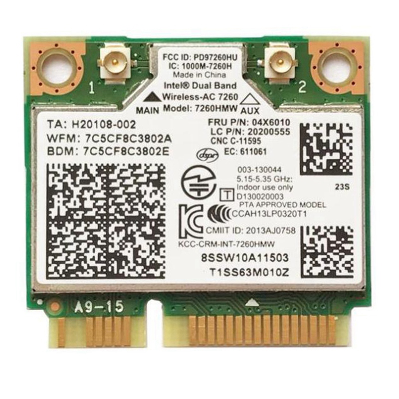 Notebook Built-in for 7260HMW 7260AC 867M Dual Band 5G BT4.0 for 04X6090 04X6010
