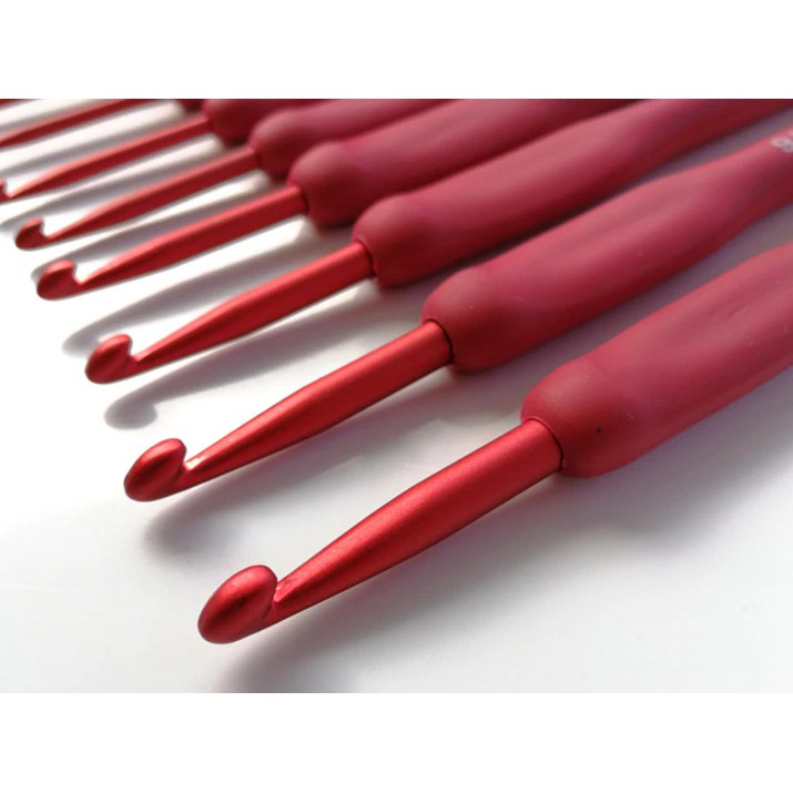 ANEKA - Jarum Rajut Hakpen / Crochet Set Red - PCS