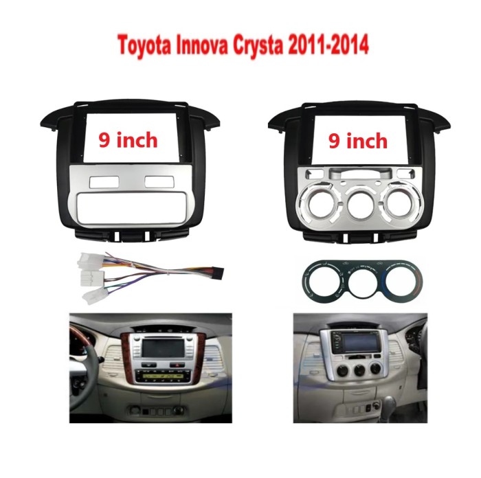 FRAME HEADUNIT 9 INCH TOYOTA INNOVA 2011 - 2014 - Harga 208,000 rupiah*Gratis Ongkir