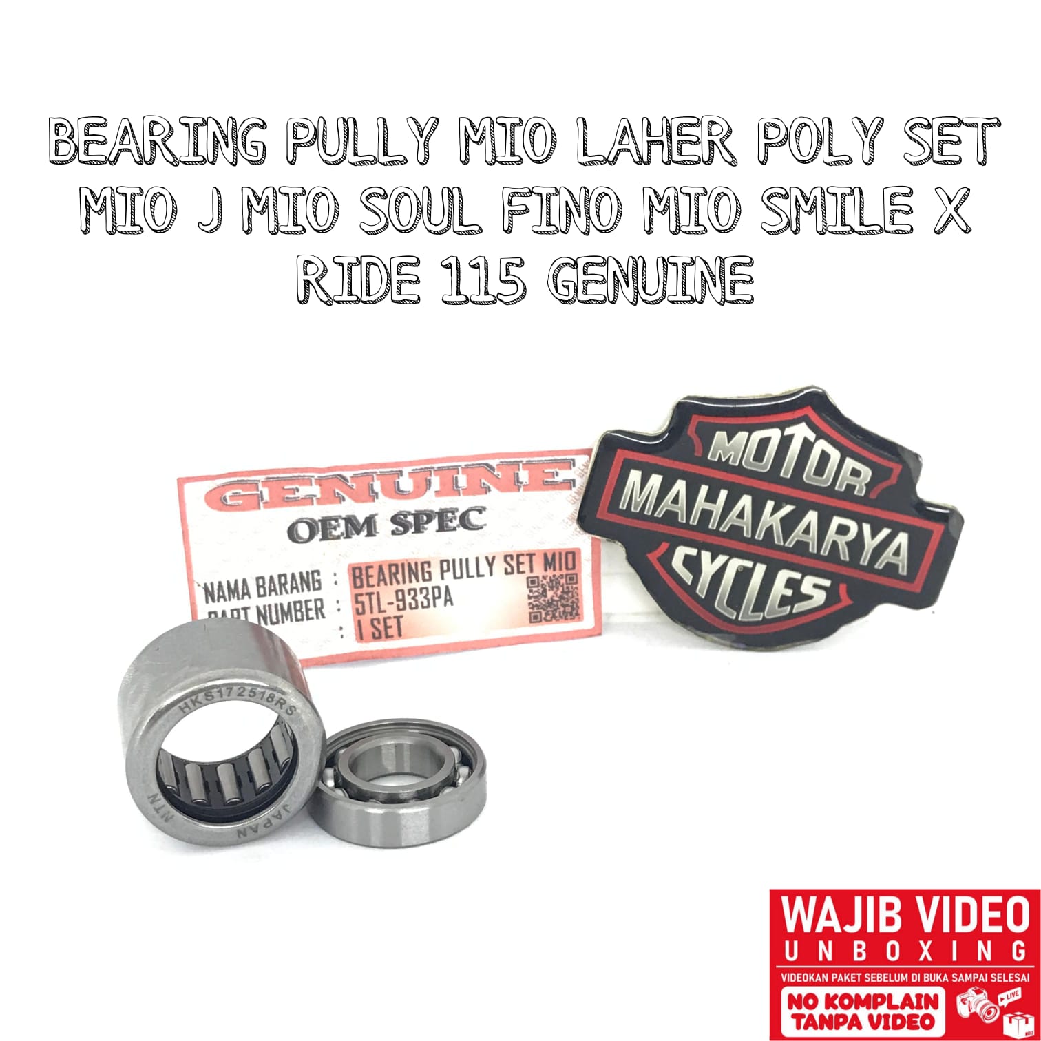 Bearing Pully Mio Laher Poly Set Mio J Mio Soul Fino Mio Smile X Ride 115 Genuine Giá 13,450 Đồng*Miễn phí vận chuyển