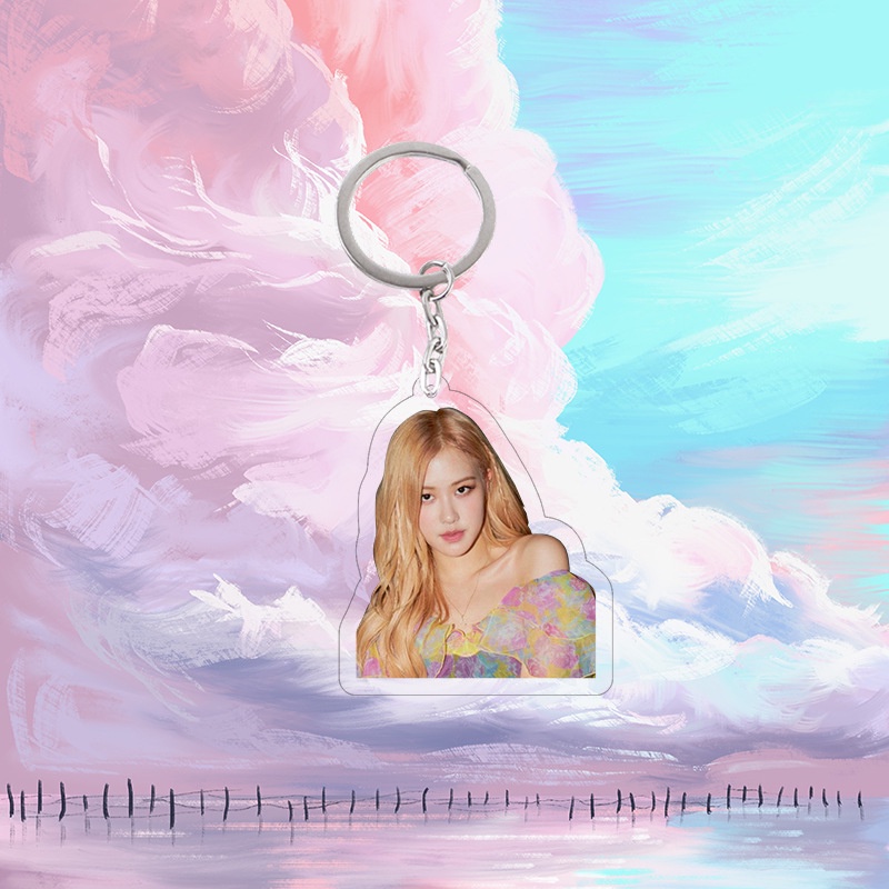 Móc Treo Hàn Quốc 2 Mặt - Móc Chìa Khóa Hình Blackpink Bằng Mica Acrylic