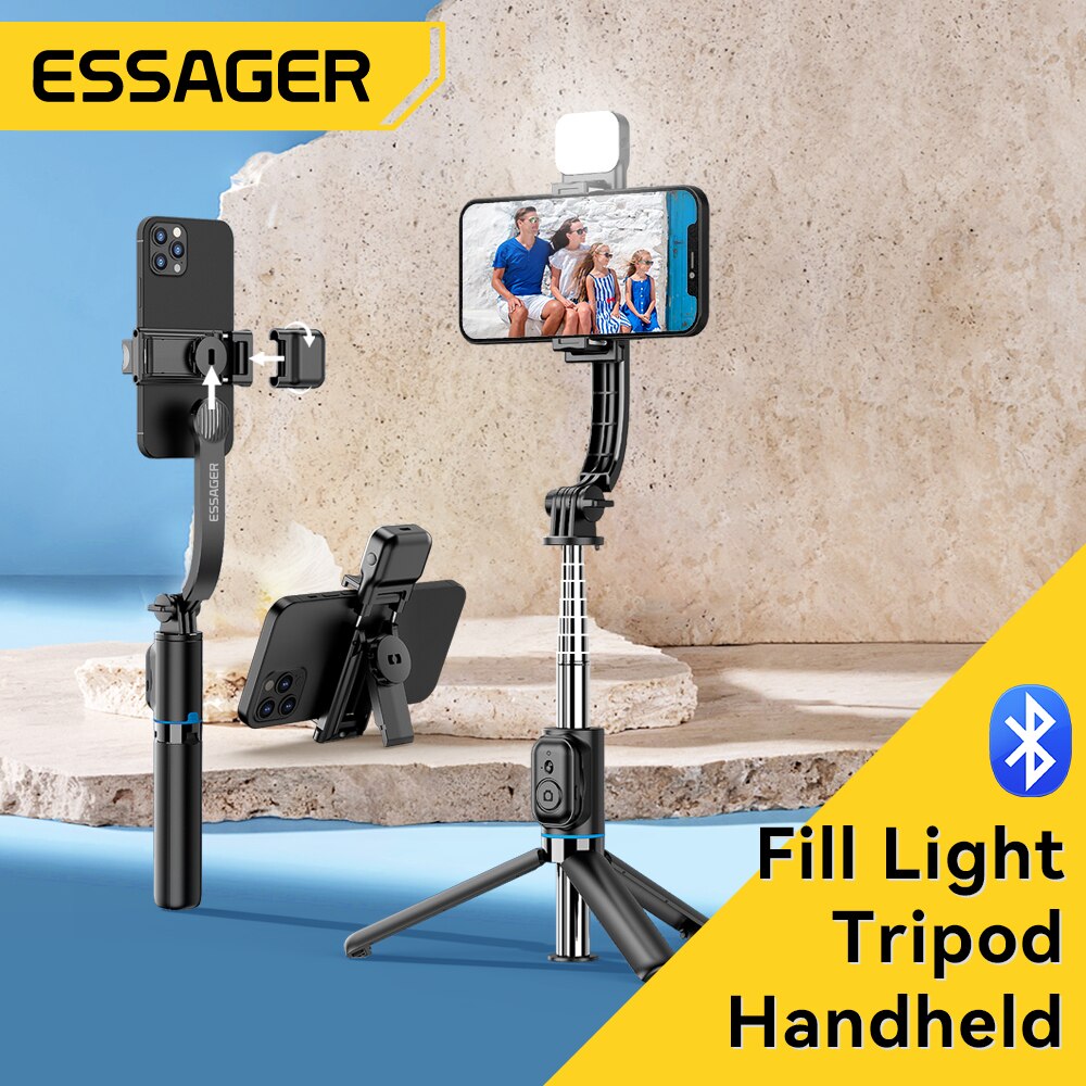 Essager Wireless Bluetooth Selfie Stick for Cellphone Holder Handheld