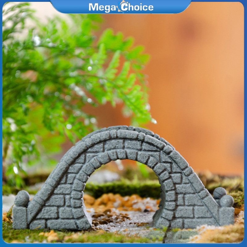 MegaChoice Aquarium Ornament, Resin Arch Bridge Building Rockery Bonsai, Fish Tank Landscape Accessories, Artificial Miniature Bridge Model Ornament For Fish Tank Turtle Tank Decor - ยี่ห้อ MegaChoice ราคา 50 บาท*ส่งฟรี