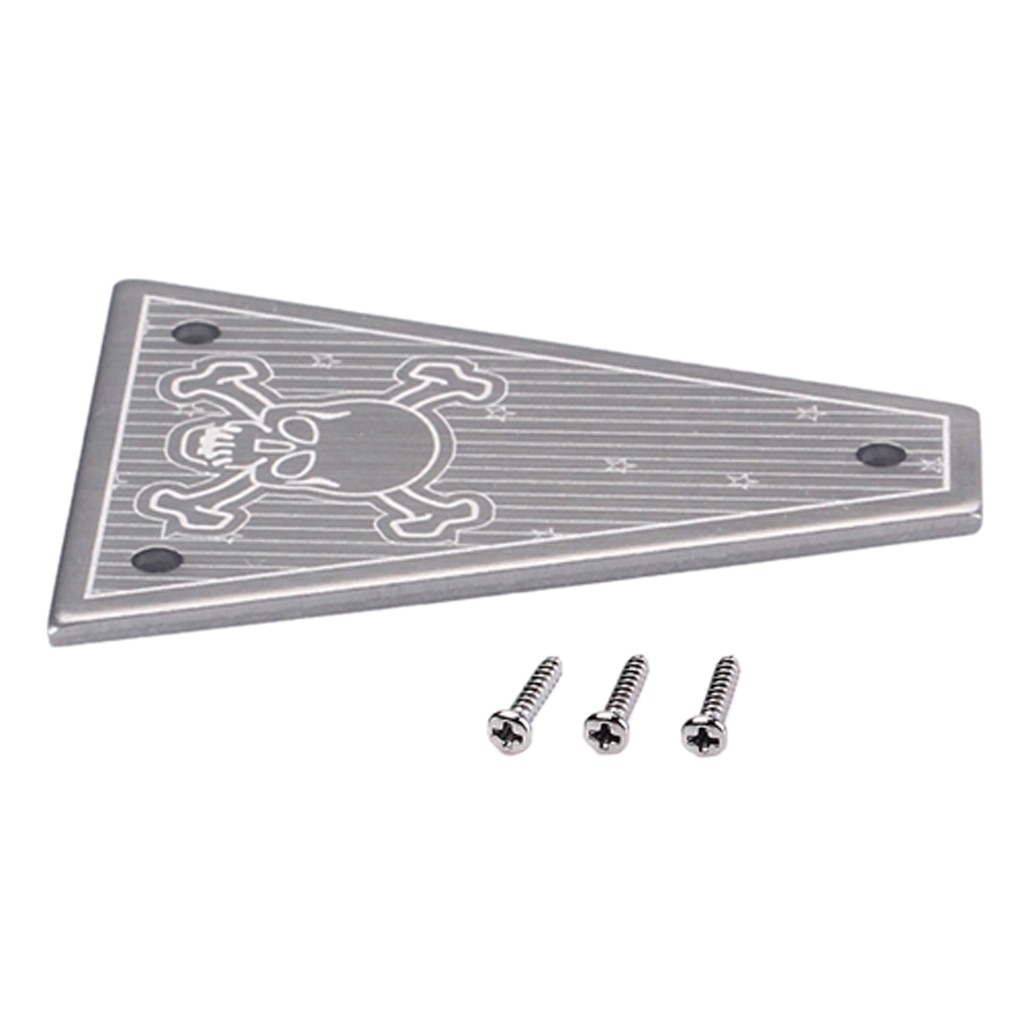 Tooyful  Rod Cover Plate with 3 Pcs Mounting Screws for Jackson Electric Guitar