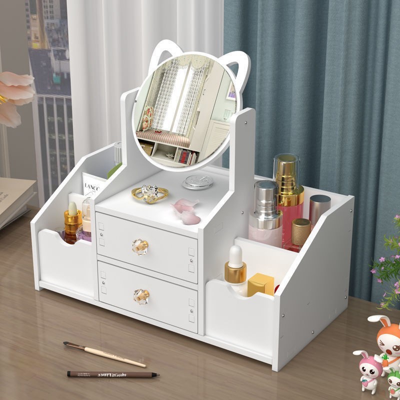 Kệ đựng mĩ phẩm có gương để bàn kệ đựng mỹ phẩm để bàn kệ để đồ trang điểm bàn tr