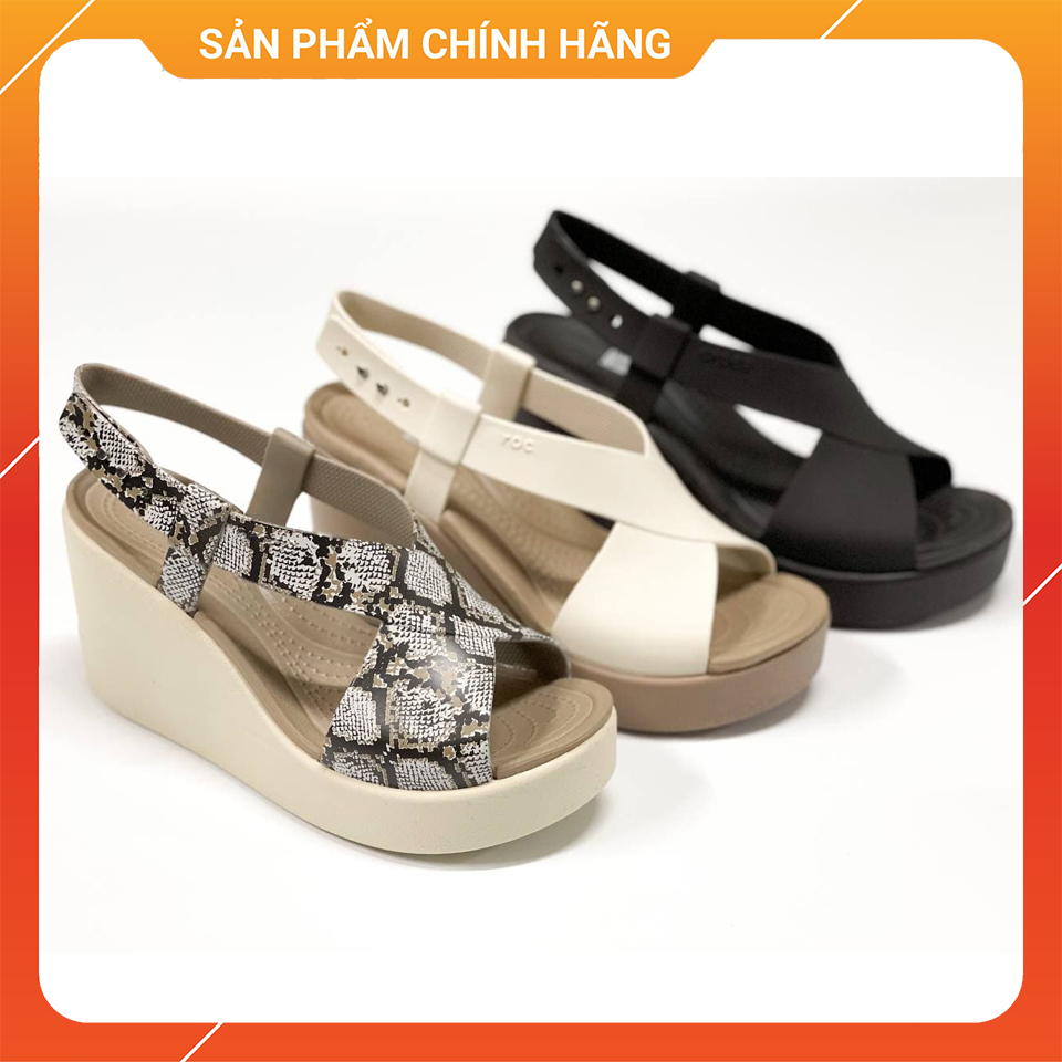 Giày Sandal Đế Xuồng Nữ, Dép Cross Nữ Đế Cao 7cm Chính Hãng Có Quai Hậu