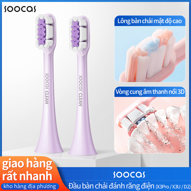 Soocas Đầu thay thế bàn chải đánh răng điện X3Pro chính hãng Đầu phun 2