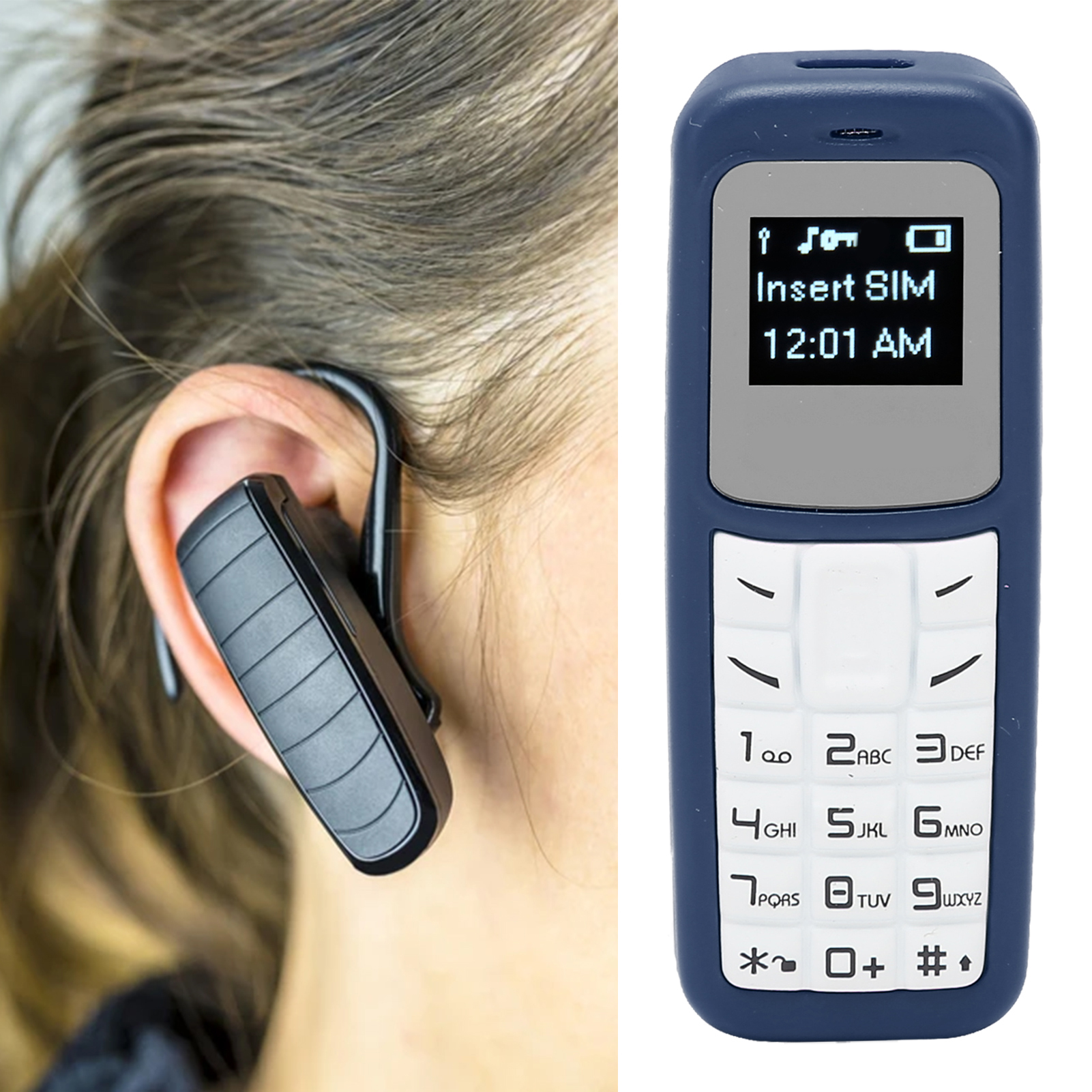 Mini Di Động điện thoại di động Trọng Lượng Nhẹ Mini điện thoại di động điện thoại di động Bluetooth Với móc đeo tai Cho Du Lịch