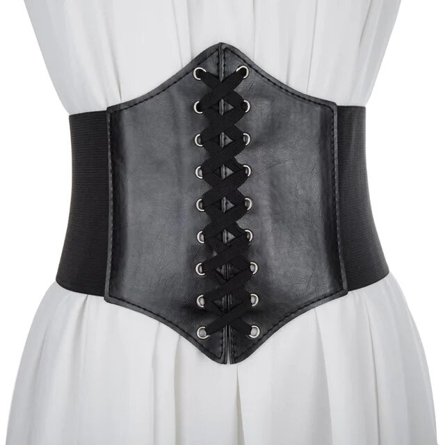Miễn phí vận chuyển mới cummerbunds gió dây trang trí Eo Corset rộng cao quý da Cummerbund vành đai dây đàn hồi phụ nữ