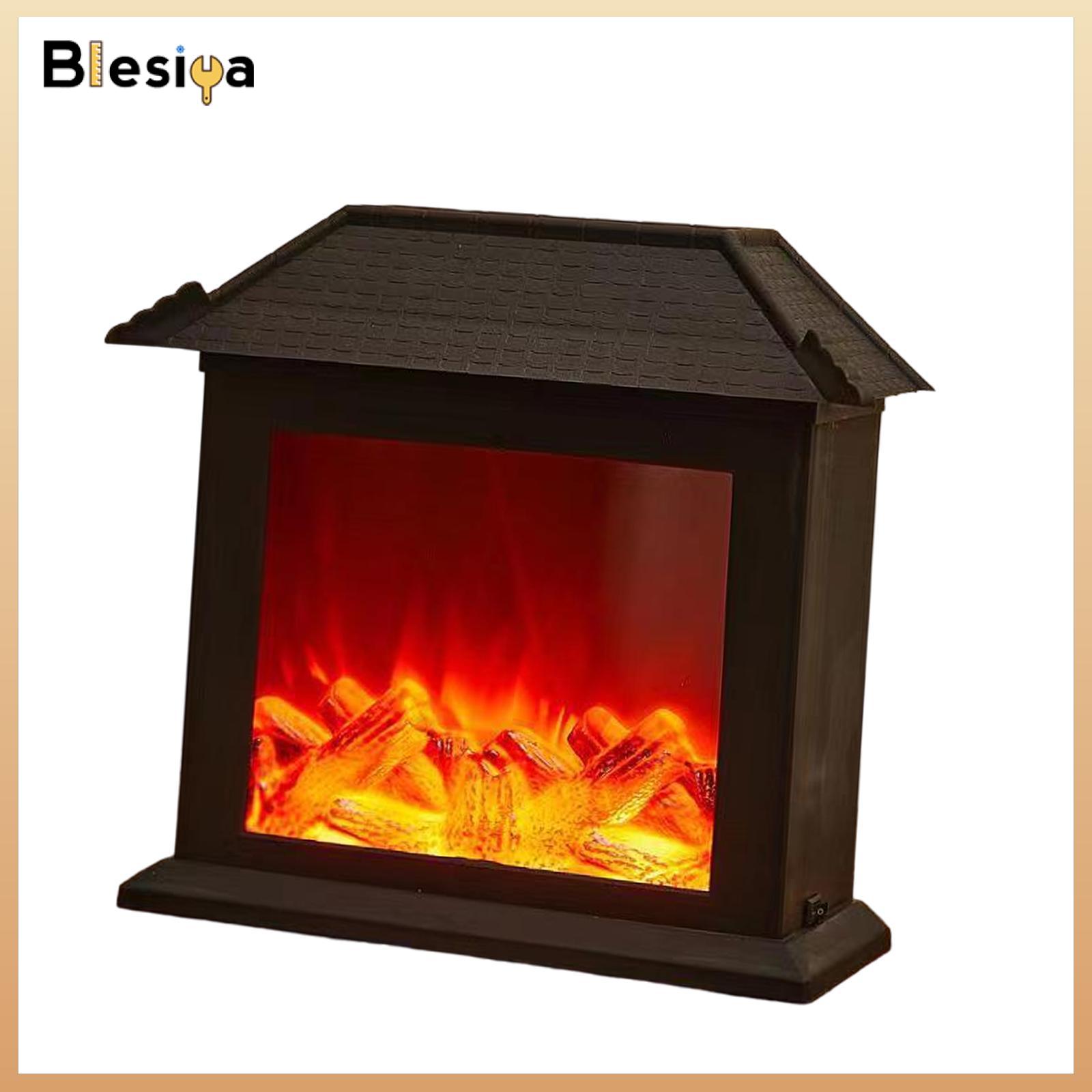 Fireplace Lantern Fake Fireplace Portable Fireplace Electric Fireplace Light Decorative LED Flame Christmas Ornaments