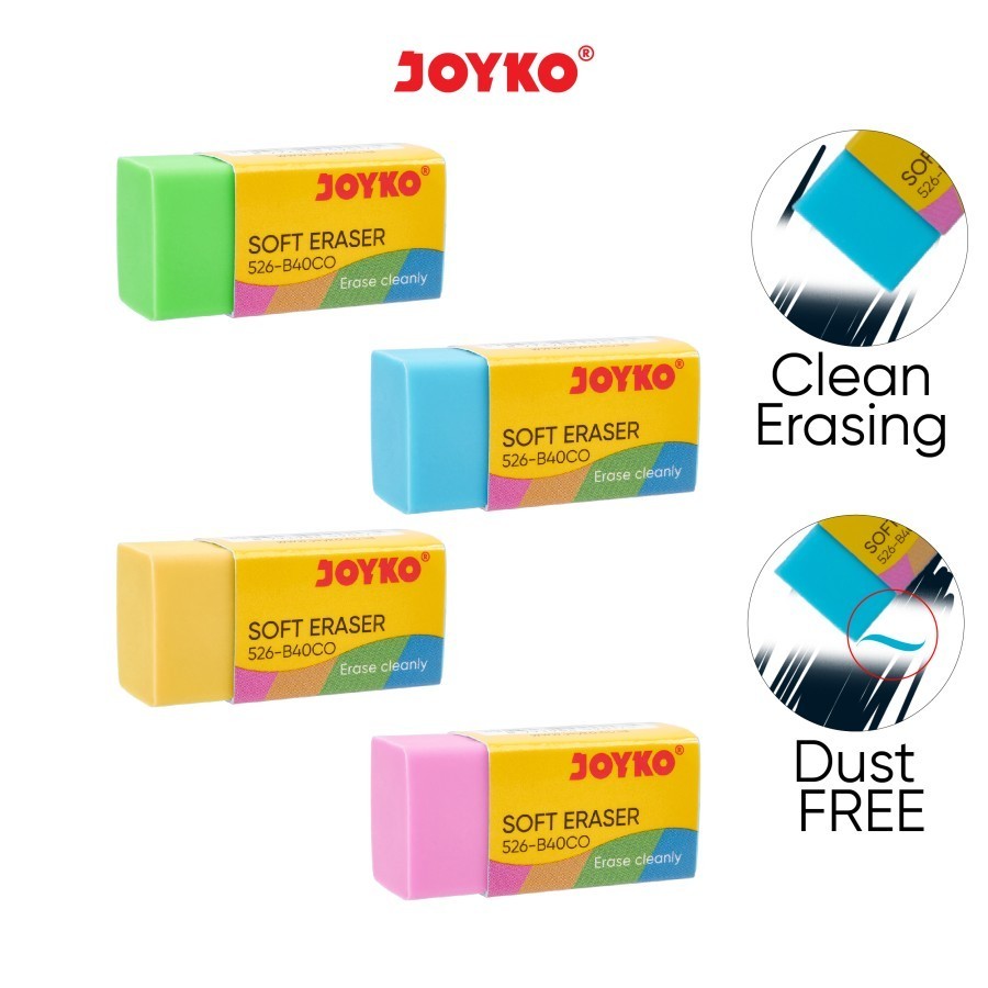 (BOX = 40PC) GROSIR PENGHAPUS STIP HAPUSAN JOYKO Eraser 526-B40