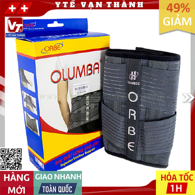 ✅ Đai Cột Sống Orbe Olumba | Thoái hóa cột sống, thoát vị đĩa đệm -VT0111 - Y Tế Vạn Thành