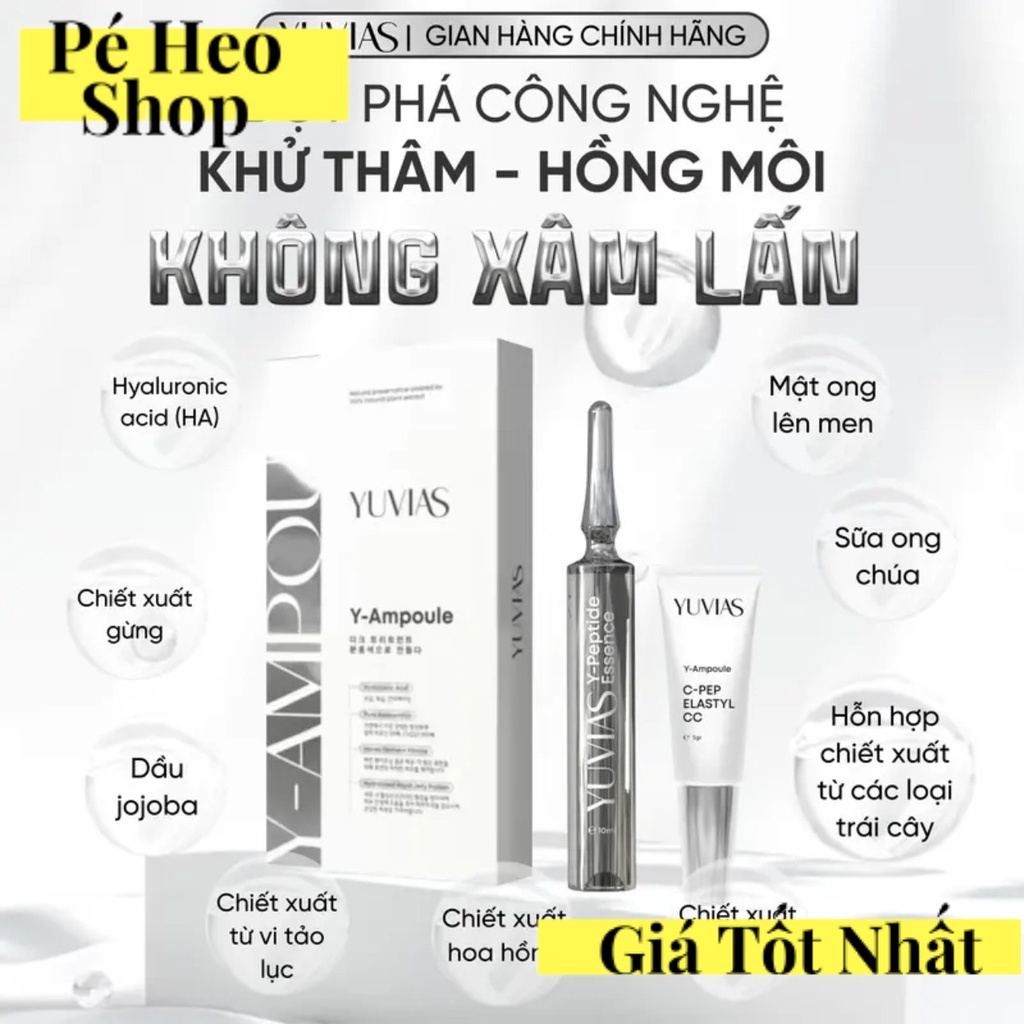   Free Ship  Kem Dưỡng Hồng Môi YUVIAS 10ml - Tặng Son Dưỡng 5ml Hồng Môi  Khử Thâm  Hồng Ti  Cải Thiện Vùng Thâm 