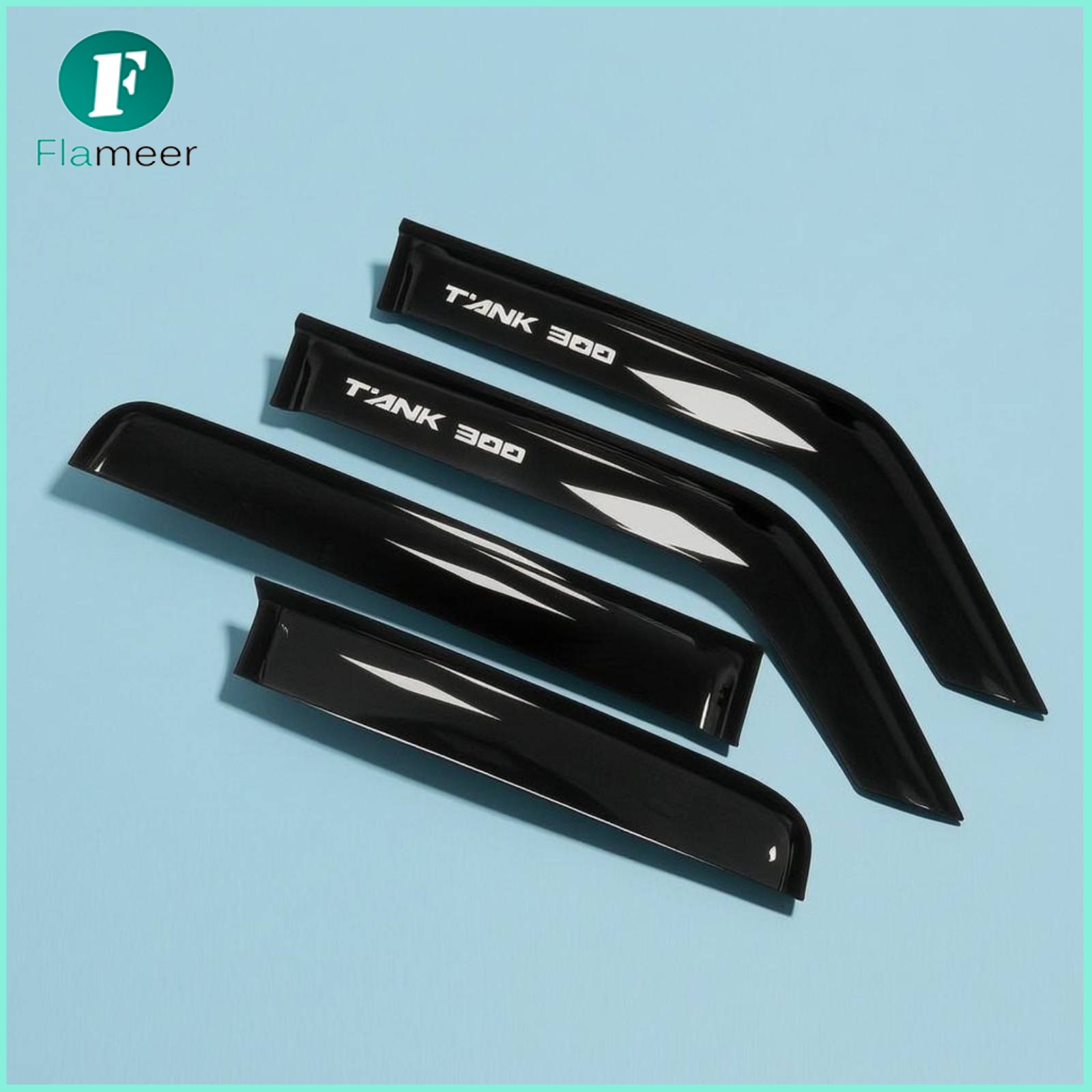 Flameer 4 Pieces Black Trim Vehicle 300 Rain Guard Exterior Install Rear View Mirror Rain Guard Included Accessories Battery Protection Cover ราคา 6,279 บาท*ส่งฟรี
