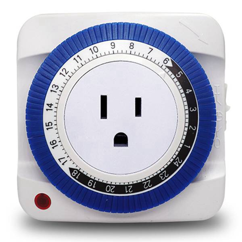 24 Hour Timer Socket Mechanical Program Timer Switch Socket 230V Wall Outlet Protector Energy Saveing()