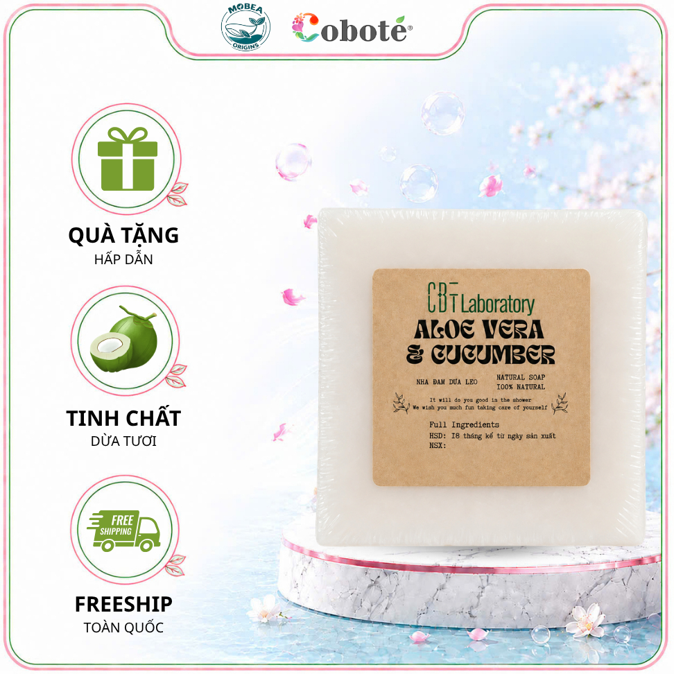 Xà phòng thảo mộc nha đam dưa leo làm sạch và dưỡng ẩm cho da 120g