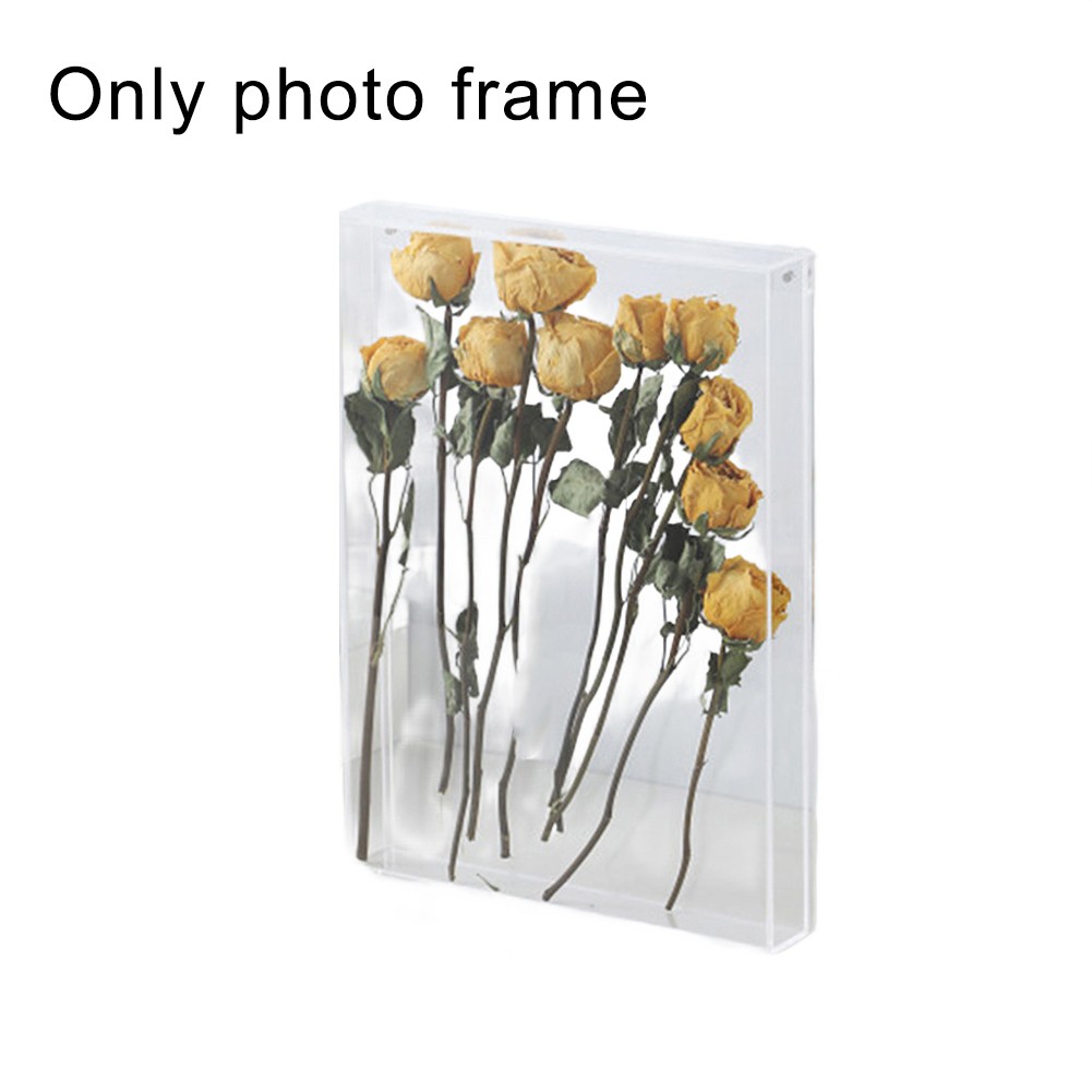 Hometool khung nhựa Acrylic 26x30 cm thiết kế khoét lỗ cho trang trí sáng tạo hoa hiển thị