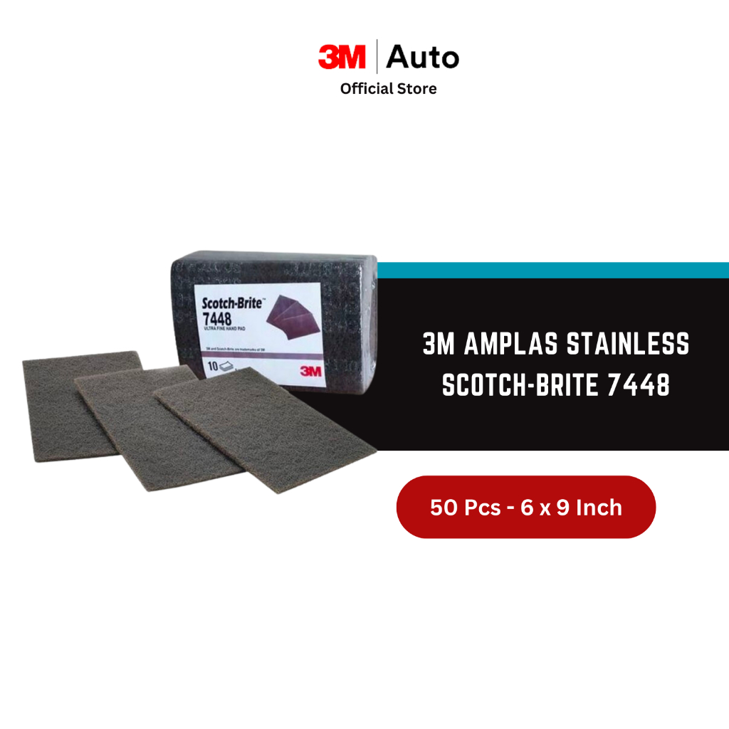 3M Amplas Stainless Scotch-Brite 7448 - 5 Bundle 50 Lembar Harga 998,800 rupiah*Gratis Ongkir