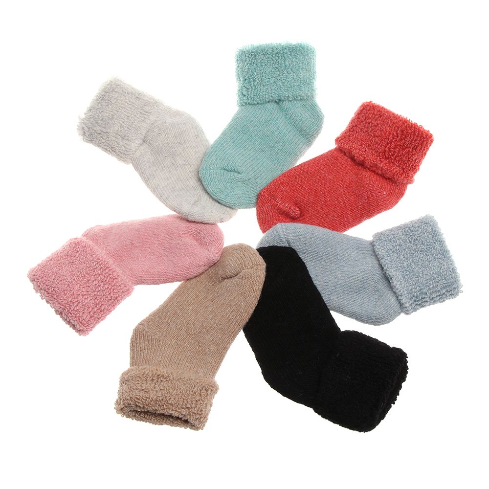 123ZOUUI 0 ~ 8 năm Mềm Thoải mái Dày ấm Vớ sàn tuyết Childen Baby Stocking Tất len trẻ em