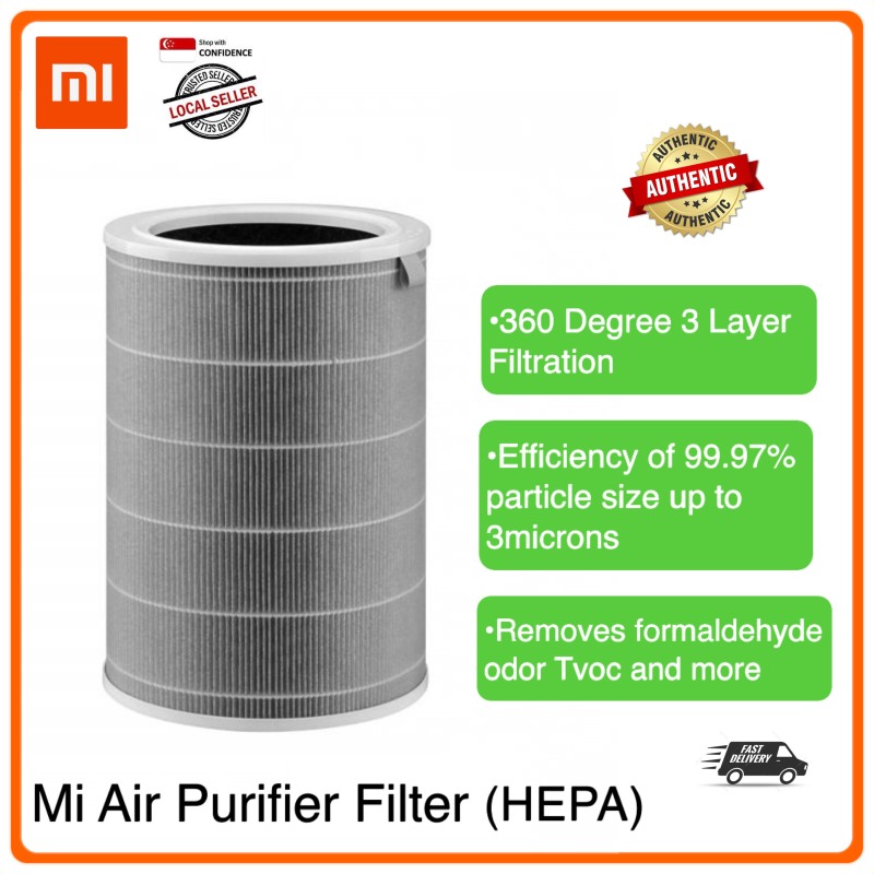 Original Xiaomi Mi Air Purifier Filter (True HEPA H-13) | Compatible with Mi Air Purifier 2 / 2S / 2H / 3C / 3H & Pro Singapore