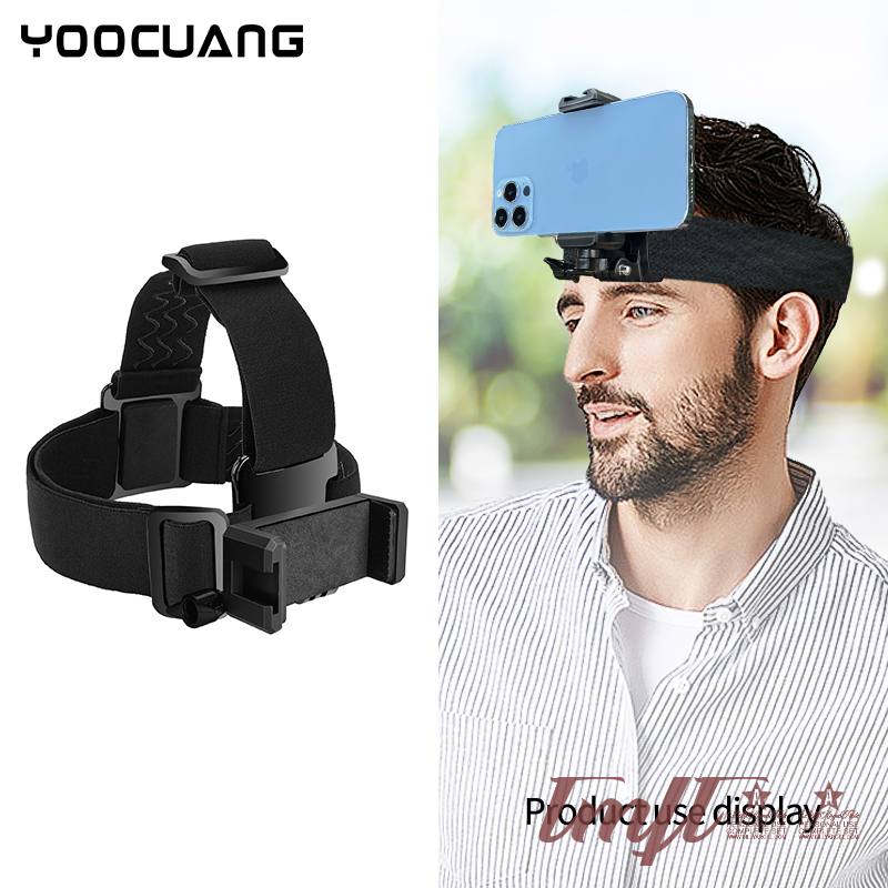 [Tmft] Dây đeo đầu cho Iphone 13 12 11 Huawei Xiaomi Samsung Đồ kẹp điện thoại sửa cho Gopro Hero 11 10 9 8 7 6 insta360 DJI phụ kiện
