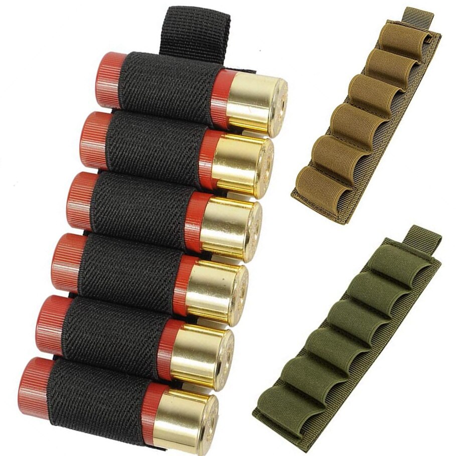 6 Round Shell Card Holder For Rifle Shot Cartridge Ammo 12 20 Gauge Shell