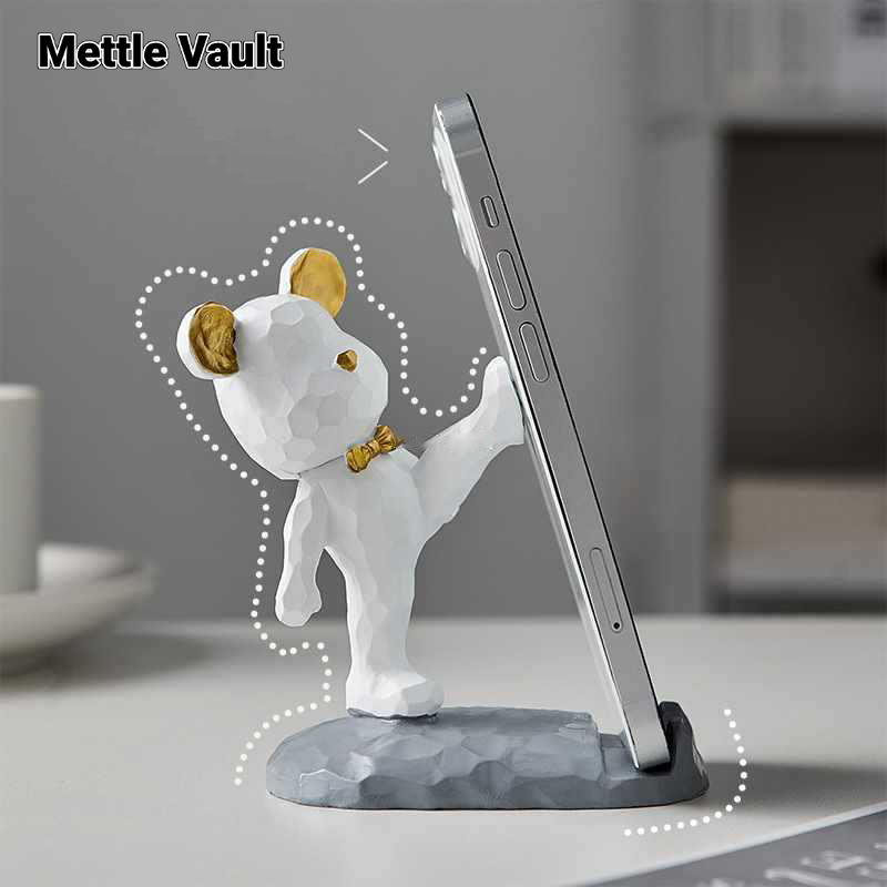 Mettle Vault Lazy plastic mobile phone holder astronaut cute violent bear mobile phone desktop holder ornaments ราคา 29 บาท*ส่งฟรี