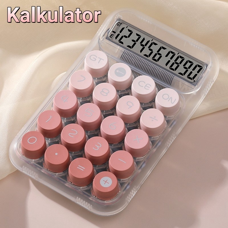 Kalkulator Tenaga Surya Layar Besar 12 Digit Tampilan HD Calculator Model Transparan KINCIZEN 819