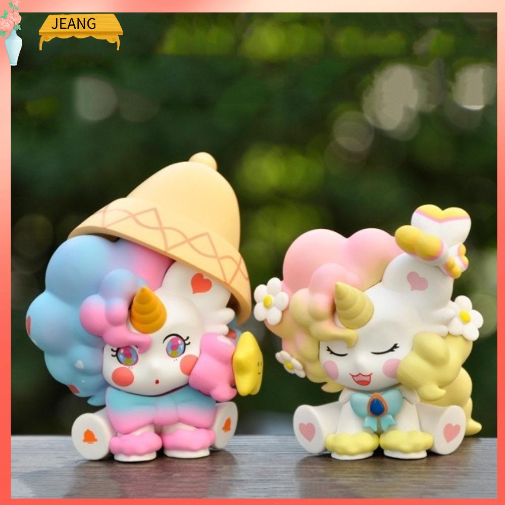 JEANG PVC Nhân vật hành động Màu kẹo Little Pony Rainbow-Dash Đồ chơi mô hình Hoạt hình Đồ trang trí xe hơi Bộ sưu tập hành động