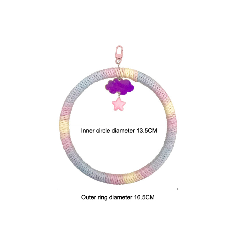 UNIKI Màu bông vẹt cực linh hoạt treo Clip Swing đầy màu sắc cá rô xoay thoải mái chim bông Dây đu vật nuôi cung cấp - 3