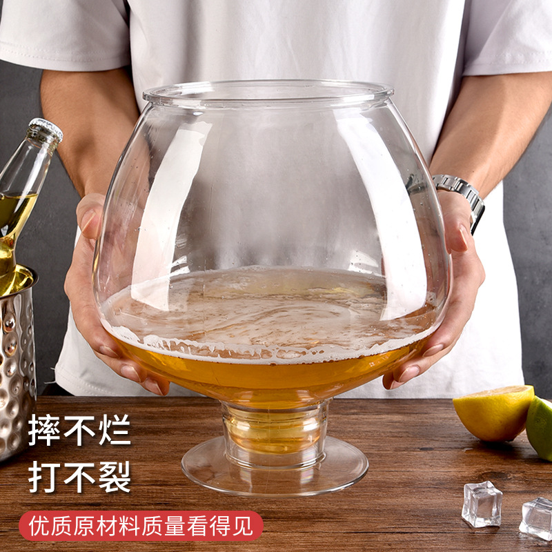 Bể cá nhựa bia dung tích lớn Brandy, ly rượu vang đỏ khổng lồ Quá khổ, Ly whisky cao ~