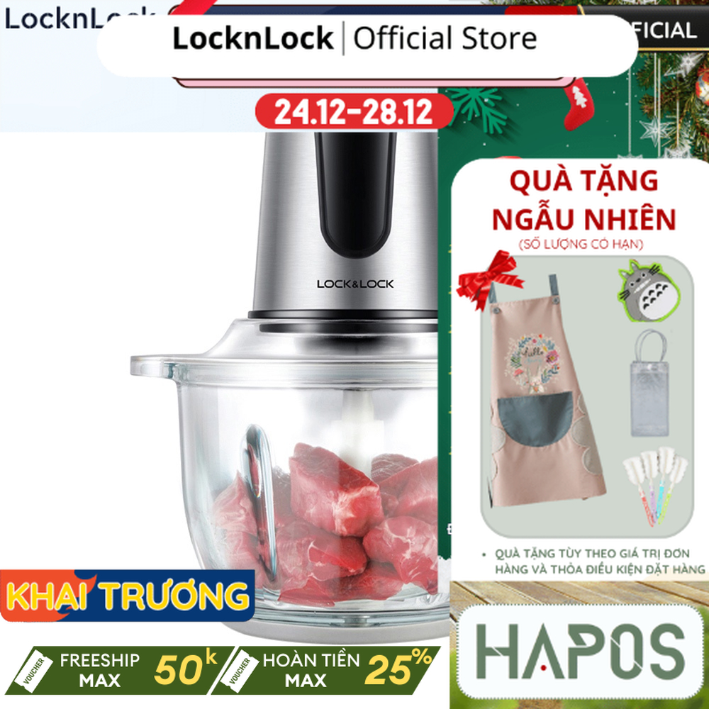 Máy xay thịt LocknLock 2L lưỡi dao sắc kèm 2 cấp độ xay Lock&amp;Lock EJM171 - HAPOS